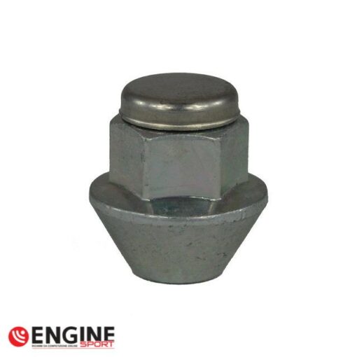 Dado chiuso con cap in inox M12x1.5 - Zincato bianco