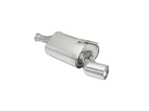 Posteriore inox con terminale rotondo 102 mm - Uscita su nicchia originale