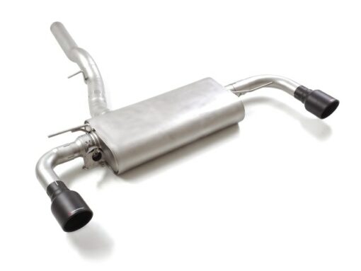 Posteriore inox sdoppiato con terminali rotondi 2 / 102 mm Sport Line Black  
 con valvola integrata.Il controllo della valvola avviene tramite il motorino della valvola originale.  
 Linea maggiorata diametro 76 mm 
